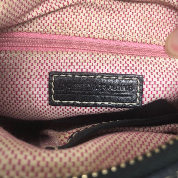 DOONEY & BOURKE Black Grey Canvas Logo Signature Crossbody Handbag - Picture 7 of 7
